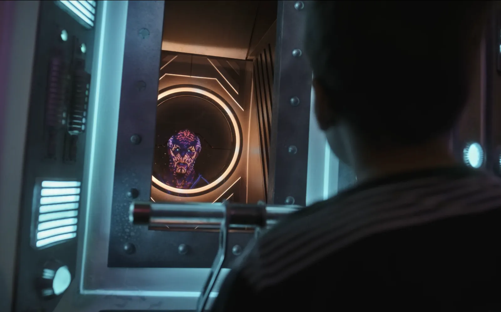 A kid interacting with a robot